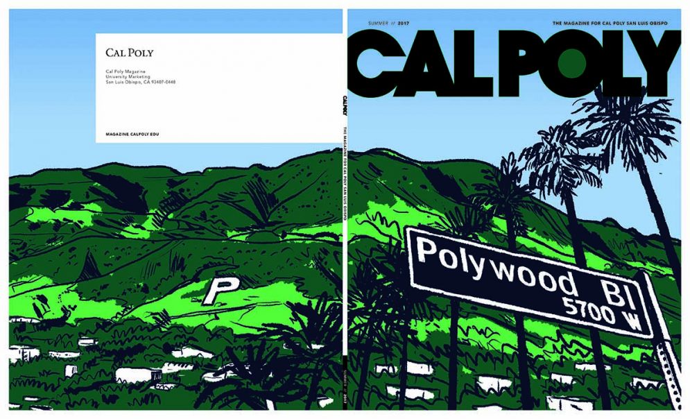 The Cal Poly Magazine cover initial illustration