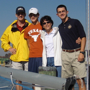Scott, Carson, Julia and Hayden Starkey in Annapolis, Maryland, on November 10, 2006.