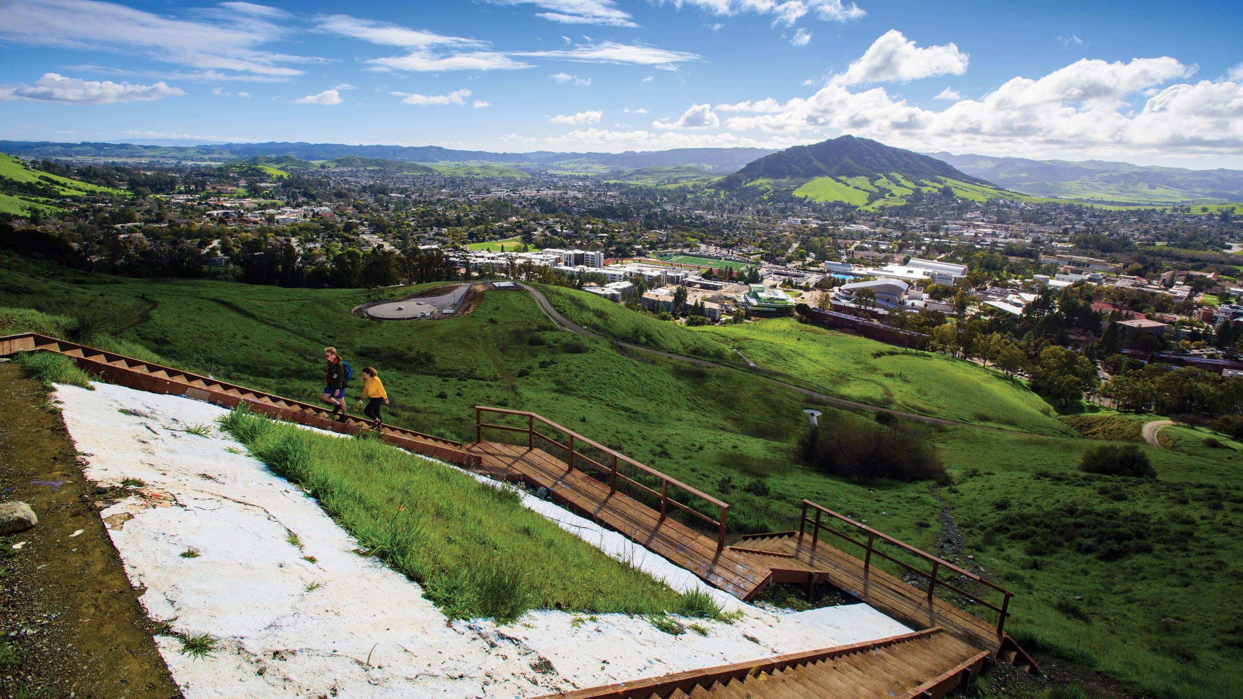 A photo from the Cal Poly P overlooking San Luis Obispo