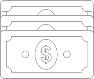 An illustration of a dollar and dollar sign.