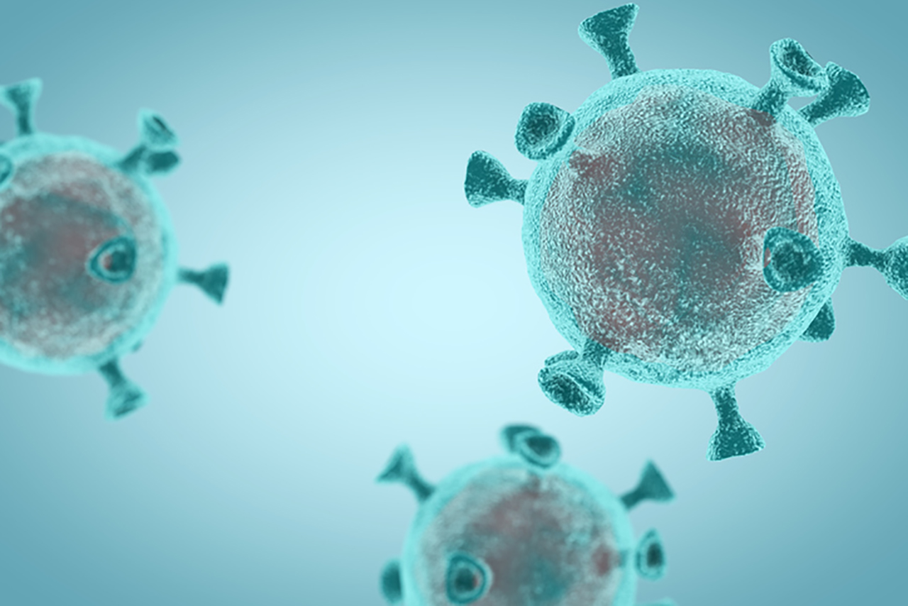 An up-close digital visualization of the coronavirus
