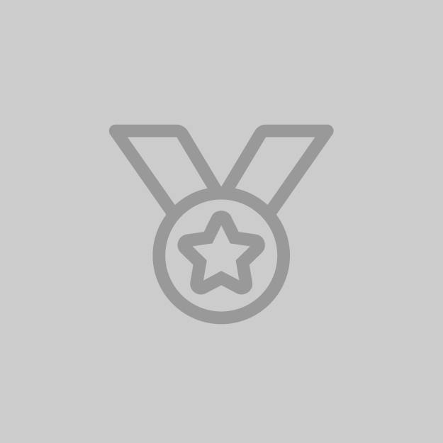 Grey icon of an award