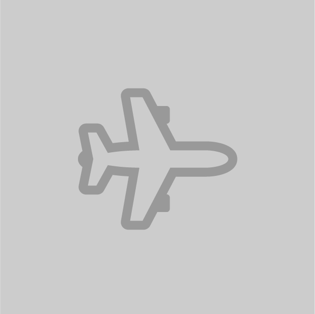 Grey icon of an airplane