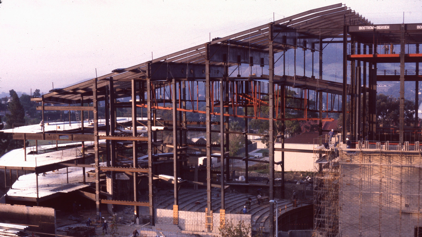 The Cal Poly performing arts center under construction in 1994