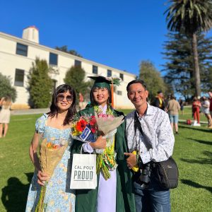 Civil engineering student Vy Vu and her parents