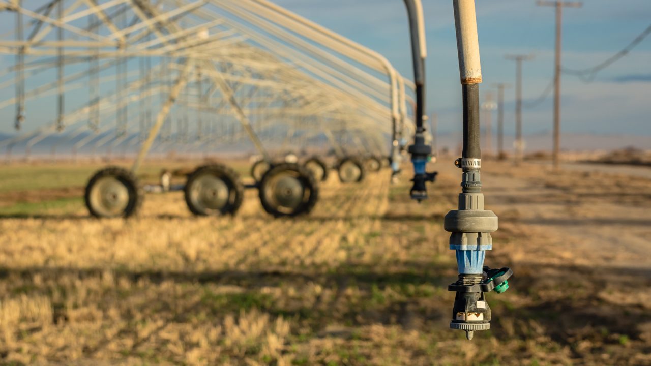 Center pivot irrigation system in Lancaster, California by Steve Harvey