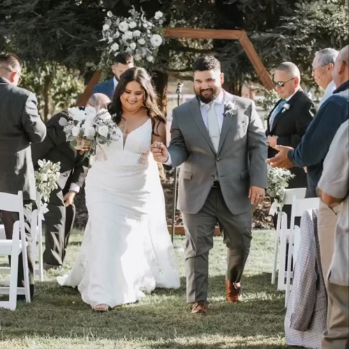 Isabel and Bryce Nakai on their wedding day