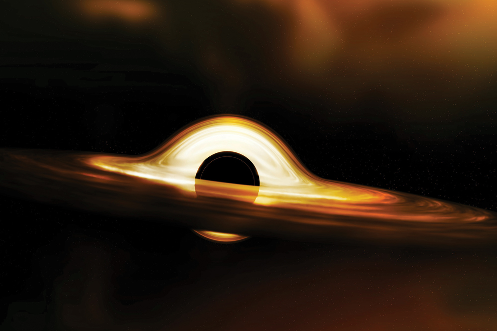 A simulation of a black hole