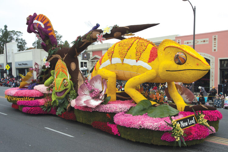 The 2017 Cal Poly Rose Float "A New Leaf"
