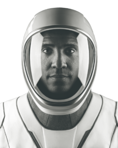 Victor Glover in a spacesuit.