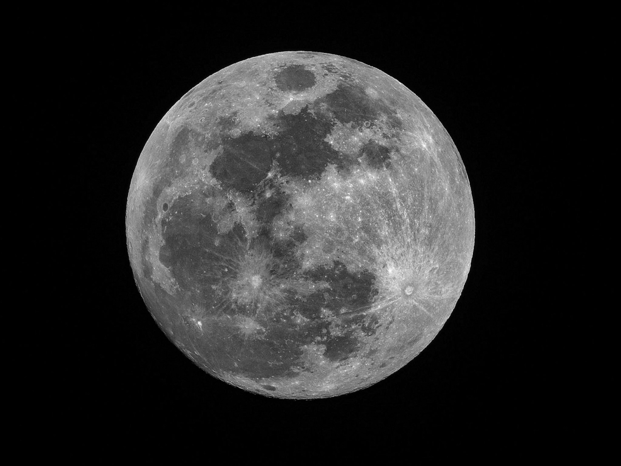 A closeup of the moon