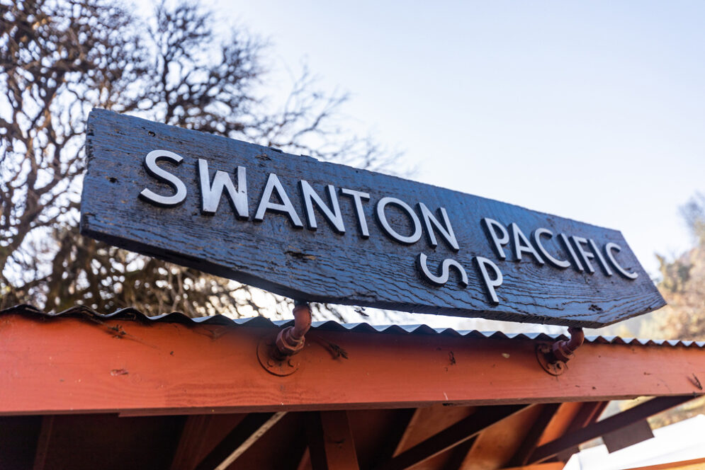A sign reading Swanton Pacific