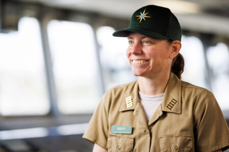 Cadet Corps Commander Jenny Scott in uniform.